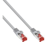 InLine® patch cable S/FTP (PiMf), Cat.6, halogen grey, 1m