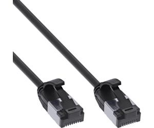 InLine patch cable slim, U/FTP, Cat.8.1, TPE halogen-free, black, 7.5m