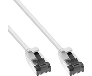 InLine patch cable slim, U/FTP, Cat.8.1, TPE halogen-free, white, 7.5m