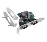 Inline PCIe RS-232 Card with 2 Serial Ports, D-Sub 9 Connectors, Includes Low-Profile Bracket for Windows & Linux Systems, 76619F