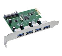 Inline PCIe USB Card with 4 Ports, USB-A 3.2 Gen. 1, SATA Power, Hot-Plug, Fast Data Transfer up to 5 Gb/s, 76666M