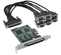 Inline PCIe x1 Card with 8X RS-232, D-Sub 9, Serial Interface Card, Industrial, Multi-Card Operation, Stable Data Transmission, 76660Z