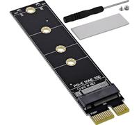 Inline PCIe x1 Interface Card to M.2 NVMe SSD Adapter for Key M/B+M SSD Formats 2230-2280 Includes Heatsink and Accessories 76619H