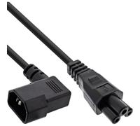 InLine Power Cable 2 m C14 to C5 Angled IEC Cable Clover Leaf Plug