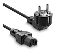 InLine Power cable, earthing contact angled to warm device plug C15 (IEC-60320) straight, type H05RN-F, black, 3 m, 16810E