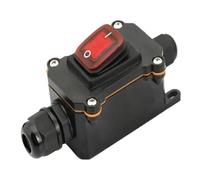 Inline Power Cord 110V-220V 12V-24V Marine Rocker Switch On Off Waterproof IP67 Junction Box 20A High Current Connetor Outdoor(2 Head-110V 220V)