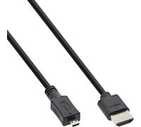 InLine® Premium 17502D HDMI High Speed with Ethernet Superslim Kabel A auf d 1.8 m Black/Gold
