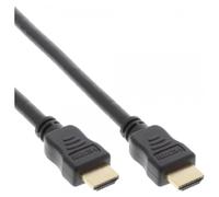 InLine HDMI High Speed with Ethernet Cable, Premium, 4 K2K Male to RCA Male/1 m Black/Gold
