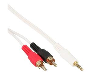 InLine RCA / 3.5mm jack cable - 3.5mm stereo plug to 2x RCA plugs - 2m
