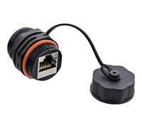 InLine RJ45 Cat.6A IP68 Waterproof Outdoor Patch Cable Coupler Heavy Duty Network Cable 3-8mm Industrial Application 69990U
