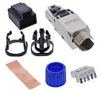 InLine® RJ45 Connector Cat.6A 500 MHz, Field Assembled, Shielded, 10 Gb/s, for Installation Cable, Installation with LSA, 76204D