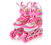 Inline Roller 4IN1 Skates Size 9-1 Children's Kids Skate Inline Skates LED XS-L