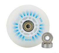 Inline Skate for flash Wheels 64mm 90A Hard Plastic Inline Skate(blue 80mm)