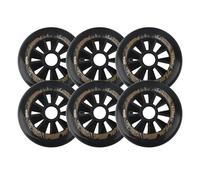 Inline Skate Replacement Wheels Outdoor & Indoor 6 Pack 90mm/100mm/110mm Inline Skate Wheels 85A Roller Skate Wheel Replacement Roller (Black, 100MM)