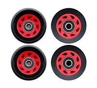 Inline Skate Wheel PU Wear-Resistant 58 mm 82A Wheels Replacement Black+Red 58x58x32 mm
