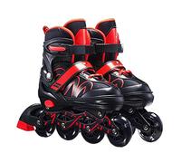 Inline Skates,2 in 1 Inline Quad Skates for Children Adults,Adjustable Size Single Double Ice Skates Fitness Skates Roller Skates for Boys Girls Beginners (red1)