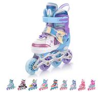 Inline Skates 4in1 Children's Kids Inliners Roller Skates Rollers Quad Skates Carbon Children's Inline Skates Adjustable Shoe Big Wheels