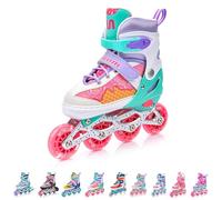 Inline Skates 4in1 Children's Kids Inliners Roller Skates Rollers Quad Skates Carbon Children's Inline Skates Adjustable Shoe Big Wheels