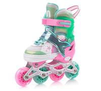 Inline Skates 4in1 Children's Kids Inliners Roller Skates Rollers Quad Skates Carbon Children's Inline Skates Adjustable Shoe Big Wheels