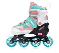 Inline Skates Children's Kids Inliners Roller Skates Rollers ABEC 7 Carbon Children's Inline Skates Adjustable Shoe Size (Light Blue/Pink, M 34-37)