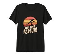 Inline Skating Forever Retro Skater Sunset Premium T-Shirt
