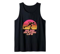 Inline Skating Life Retro Rollerblade Design Tank Top