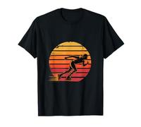Inline Skating Retro Sunset Rollerblading Graphic T-Shirt