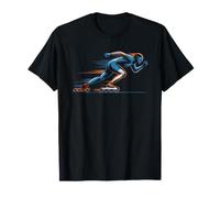Inline Speed Skater Full Tuck Finish Skating Oval Racing T-Shirt