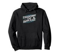 Inline Speed Skater Who Calls Straightaway Their Happy Place Pullover Hoodie