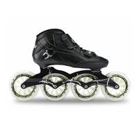 Inline Speed Skates Adult for Women Mens, Professional Roller Skates Blades, High Performance Racing Skates, Fitness & Marathon Skating Gear, Unisex Black (Black, US 11 / EU 44)