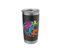 Inline Speed Skating Retrowave Stainless Steel Insulated Tumbler