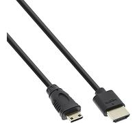 InLine Superslim 17555 °C HDMI Cable Type A to C High Speed with Ethernet 0.5 m Black/Gold