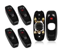 Inline Switch 5 PCS, Cord Appliance Switch, Button on Off for Lamp, Rated 10A 250V, for LED Indicator Desk Table Light (Black Switch with LED/Pack of 5)