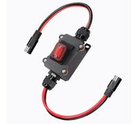 Inline Switch DC12V25A IP67 Waterproof 12AWG Button Switch with Connector Extension
