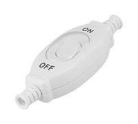 Inline Switch for Outdoor Lighting, IP65 Waterproof and Dustproof with Silver Contact Design (White 6mm)