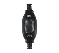Inline Switch For Various Devices Appliances Lamps, IP65 Waterproof Dustproof Outdoor Light Switch(Black 8mm)