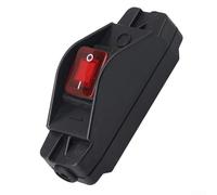 Inline Switch with Light 16A 110V-250V Rocker Switch for Heavy Duty Appliances Red Illuminated On/Off 4-Pin 2 Pole Cord Switch for Ovens Water Heaters Industrial Equipment