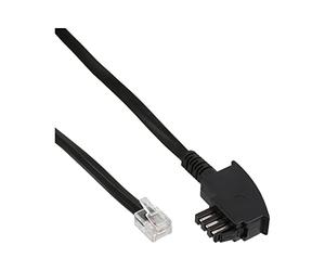 InLine TAE-N Connection Cable 6-Pin Fully Assigned black Black 20m