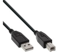 Inline USB 2.0 cable, A to B, black, 7 m