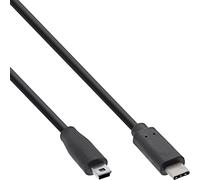 InLine USB 2.0 Cable Type C Male to Mini-B Male 5-Pin black Black 1 m