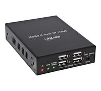 Inline USB 2.0 Host/Device Extender Over IP, RJ45, SFP, Single Device | USB 2.0 to 480 Mbps via IP, RJ45 or SFP, host or device switchable, PoE, single device