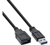 InLine USB 3.2 Gen.1 Extension Cable, Type A Male to Type A Female, 5 Gb/s, Black, 5 m, 35665