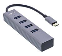 InLine® USB 3.2 USB Type C Multi Hub (4x USB-A 5Gb/s), OTG, Metal Housing