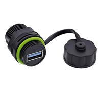 Inline USB A Cable Coupler Mini IP68 Waterproof Shielded USB A Female to Female 5Gbps Data & 5V/2A Current USB Extension for Outdoor & Technology 69927R