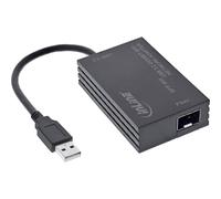 Inline USB-A to SFP Network Adapter for Fiber Optic Connections, Gigabit Ethernet, 10/100/1000 Mbps, Compatible with Windows, macOS, Linux, 66659N