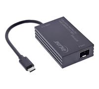 Inline USB-C to SFP Network Adapter for Fiber Optic Connections, Gigabit Ethernet, 10/100/1000 Mbps, Compatible with Windows, macOS, Linux, 66659M