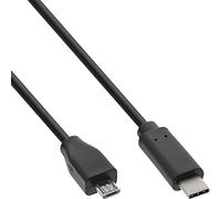 InLine® USB C/USB micro-B, 0.5 M 0.5 m USB C Micro-USB B Black