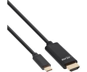 Inline USB display cable, USB-C plug to HDMI plug, 5m