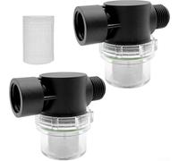 Inline Water Filter 60 Mesh, Washable Stainless Steel Strainer for RV, Boat, Plumbing Sediment Removal, Reusable Screen