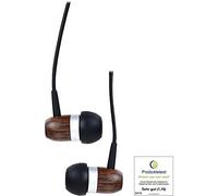 InLine Woodin-ear 55357 Headset with Cable Microphone and Function Button Walnut Real Wood